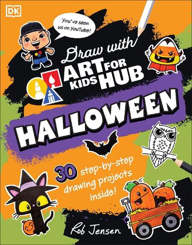 Паперова книга «Draw with Art for Kids Hub Halloween», автор Роб Дженсен - фото №1