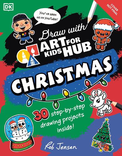 Паперова книга «Draw with Art for Kids Hub Christmas», автор Роб Дженсен - фото №1