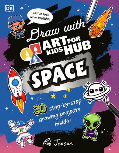 Бумажная книга «Draw with Art for Kids Hub Space», автор Роб Дженсен - фото №1