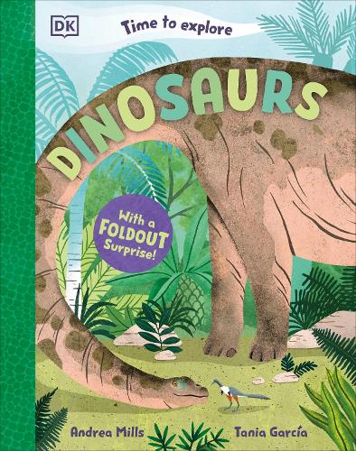 Паперова книга «Time to Explore Dinosaurs: With a Foldout Surprise!», автор Андреа Міллс - фото №1