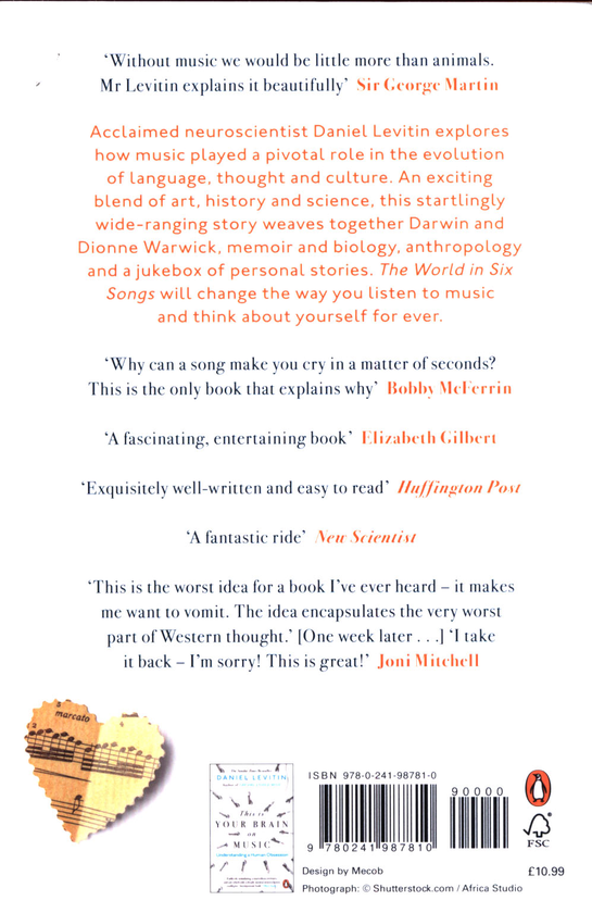 Бумажная книга «The World in Six Songs. How the Musical Brain Created Human Nature», автор Дэниел Левитин - фото №1