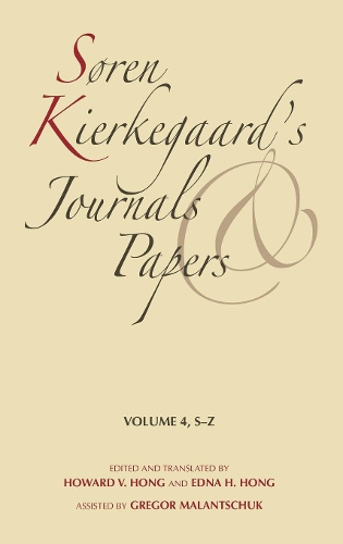 Паперова книга «Søren Kierkegaard's Journals and Papers, Volume 4: S-Z», автор Сьорен К'єркегор - фото №1