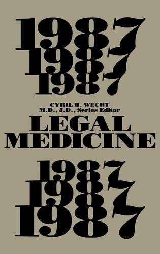 Бумажная книга «Legal Medicine 1987», автор Сирил Х. Вехт - фото №1