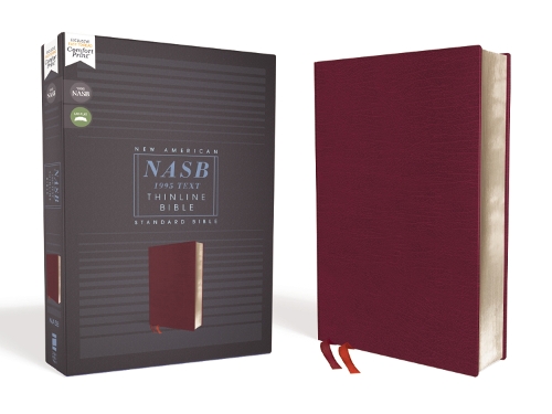 Бумажная книга «NASB, Thinline Bible, Bonded Leather, Burgundy, Red Letter, 1995 Text, Comfort Print», автор Zondervan - фото №1