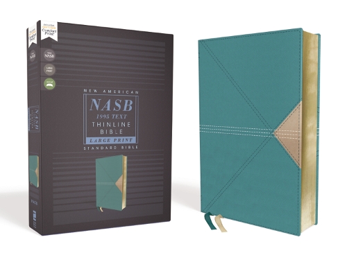Бумажная книга «NASB, Thinline Bible, Large Print, Leathersoft, Teal, Red Letter, 1995 Text, Comfort Print», автор Zondervan - фото №1