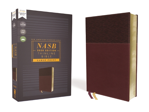 Бумажная книга «NASB, Thinline Bible, Large Print, Leathersoft, Burgundy, Red Letter, 2020 Text, Comfort Print», автор Zondervan - фото №1