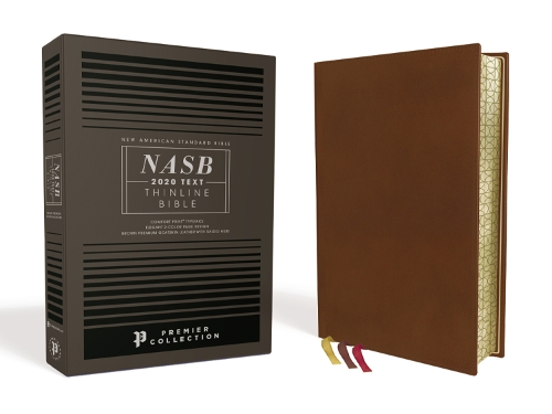 Бумажная книга «NASB, Thinline Bible, Premium Goatskin Leather, Brown, Premier Collection, Black Letter, Gauffered Edges, 2020 Text, Comfort Print», автор Zondervan - фото №1
