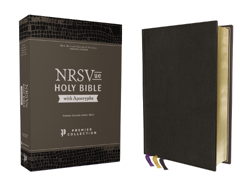 Бумажная книга «NRSVue, Holy Bible with Apocrypha, Premium Goatskin Leather, Black, Premier Collection, Art Gilded Edges, Comfort Print», автор Zondervan - фото №1