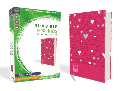Паперова книга «NIrV, Bible for Kids, Large Print, Leathersoft, Pink, Comfort Print: Thinline Edition», автор Zondervan - фото №1