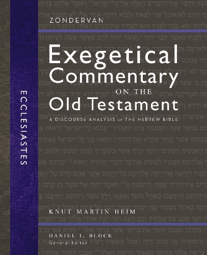 Паперова книга «Ecclesiastes: A Discourse Analysis of the Hebrew Bible», автор Кнут Мартін Хейм - фото №1