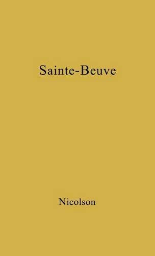 Бумажная книга «Sainte-Beuve», автор Гарольд Николсон - фото №1