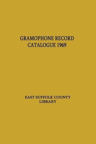 Паперова книга «Gramophone Record Catalogue», автор Бібліотека графства Східний Саффолк - фото №1
