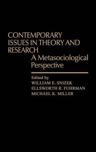 Паперова книга «Contemporary Issues in Theory and Research: A Metasociological Perspective», авторів Елсворт Фурман, Майкл Міллер, Вільям Е. Снізек - фото №1