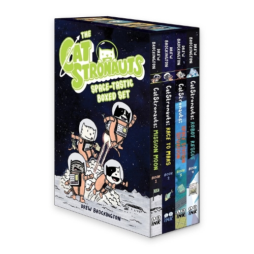 Бумажная книга «The CatStronauts Space-Tastic Boxed Set (Graphic Novel Boxed Set)», автор Дрю Брокингтон - фото №1