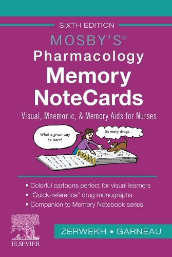 Паперова книга «Mosby's Pharmacology Memory NoteCards: Visual, Mnemonic, and Memory Aids for Nurses», авторів Ешлі Гарно, Джоанна Зервех - фото №1