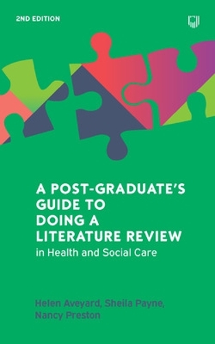 Бумажная книга «A Postgraduate's Guide to Doing a Literature Review in Health and Social Care, 2e», авторов Хелен Эвейард, Нэнси Престон, Шейла Пейн - фото №1