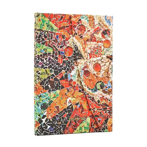 [object Object] «2026 Gaudi's Sun (Gaudi’s Mosaics) Mini 18-month Horizontal Hardcover Flexi Dayplanner 2025-2026 (Wrap Closure)», автор Paperblanks - фото №1