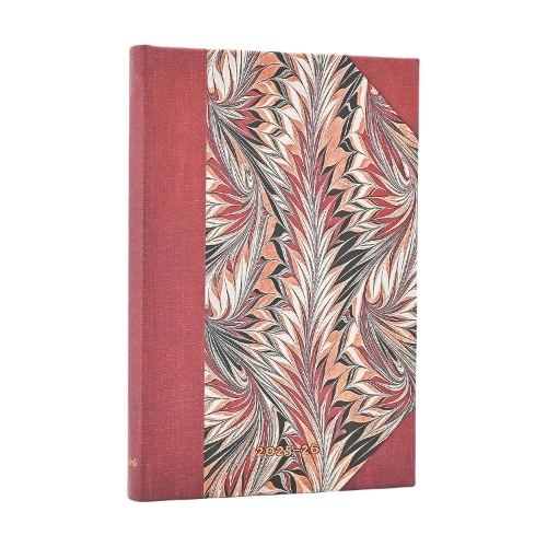 [object Object] «2026 Rubedo (Cockerell Marbled Paper) Mini 18-month Horizontal Hardcover Flexi Dayplanner 2025-2026 (Elastic Band Closure)», автор Paperblanks - фото №1