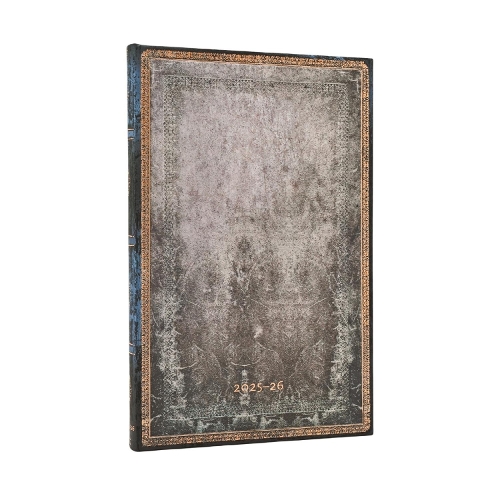[object Object] «2026 Dove Grey (Old Leather Collection) Maxi 18-month Vertical Hardcover Flexi Dayplanner 2025-2026 (Elastic Band Closure)», автор Paperblanks - фото №1