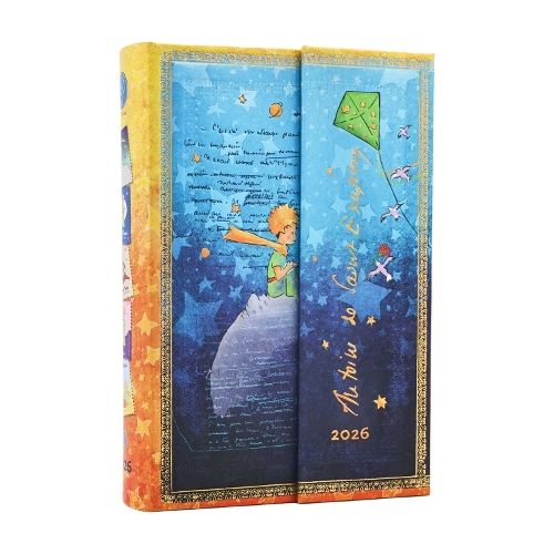 Бумажная книга «2026 Saint-Exupéry, The Little Prince (Embellished Manuscripts Collection) Mini 12-month Day-at-a-Time Hardcover Flexi Dayplanner 2026 (Wrap Closure)», автор Paperblanks - фото №1