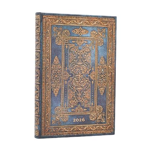 Бумажная книга «2026 Blue Luxe (Luxe Design) Mini 12-month Verso Hardcover Flexi Dayplanner 2026 (Elastic Band Closure)», автор Paperblanks - фото №1
