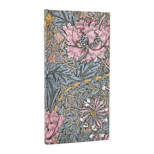 Бумажная книга «2026 Morris Pink Honeysuckle (William Morris) Slim 12-month Horizontal Hardcover Flexi Dayplanner 2026 (Elastic Band Closure)», автор Paperblanks - фото №1