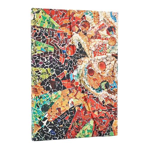 Бумажная книга «2026 Gaudi's Sun (Gaudi’s Mosaics) Midi 12-month Verso Hardcover Flexi Dayplanner 2026 (Wrap Closure)», автор Paperblanks - фото №1