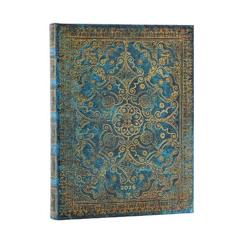 Бумажная книга «2026 Azure (Equinoxe) Ultra 12-month Day-at-a-Time Hardcover Flexi Dayplanner 2026 (Elastic Band Closure)», автор Paperblanks - фото №1