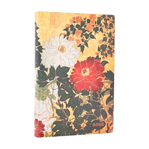 Бумажная книга «2026 Natsu (Rinpa Florals) Mini 12-month Horizontal Softcover Flexi Dayplanner 2026 (Elastic Band Closure)», автор Paperblanks - фото №1