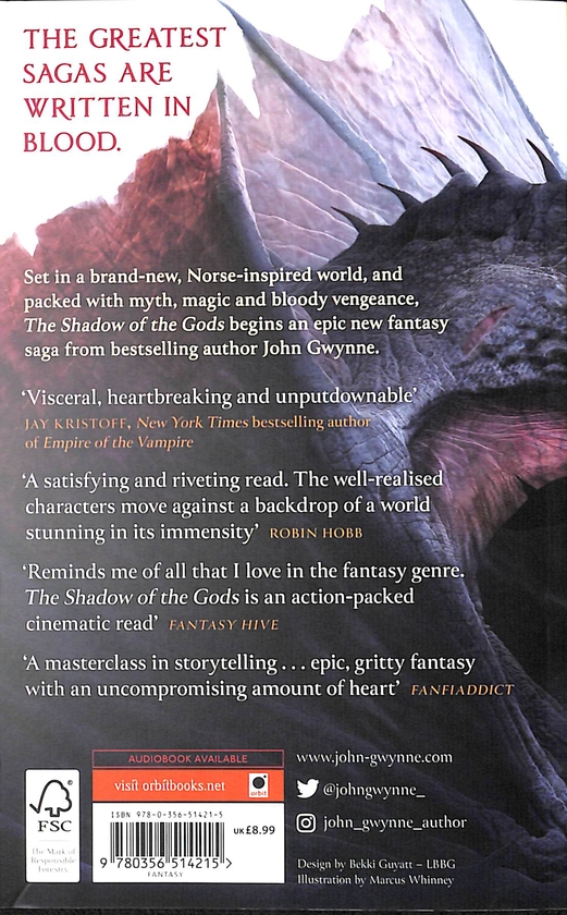 Бумажная книга «The Shadow of the Gods», автор Джон Гвинн - фото №1