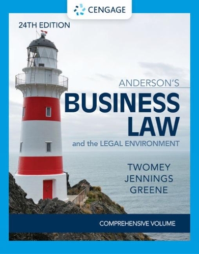 [object Object] «Anderson's Business Law & The Legal Environment - Comprehensive Edition», авторів Девід Твомей, Маріанна Дженнінгс, Стефані Грін - фото №1