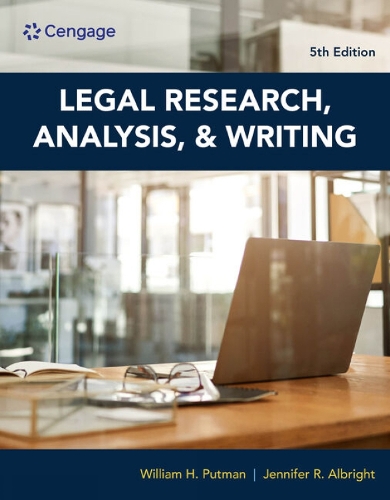 Паперова книга «Legal Research, Analysis, and Writing», автор Вільям Путман - фото №1