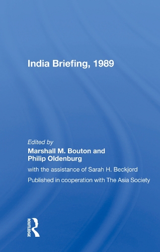 Бумажная книга «India Briefing, 1989», автор Маршалл М. Бутон - фото №1