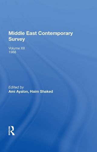 Бумажная книга «Middle East Contemporary Survey: Volume XII: 1988» - фото №1
