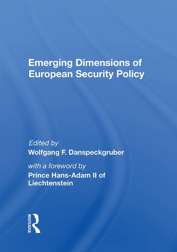 Паперова книга «Emerging Dimensions Of European Security Policy», автор Вольфганг Ф. Данспекгрубер - фото №1