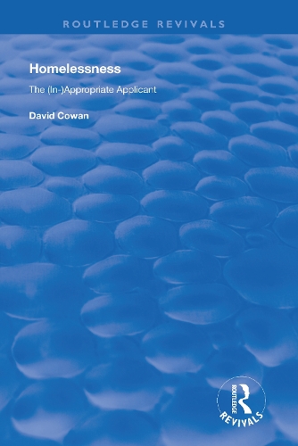 Бумажная книга «Homelessness: The (In)Appropriate Applicant», автор Дэвид Коуэн - фото №1