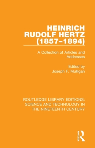 Бумажная книга «Heinrich Rudolf Hertz (1857-1894): A Collection of Articles and Addresses» - фото №1