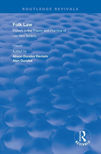 Бумажная книга «Folk Law: Essays in the Theory and Practice of Lex Non Scripta: Volume II» - фото №1