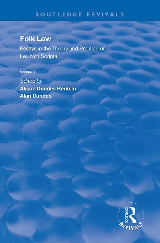 Бумажная книга «Folk Law: Essays in the Theory and Practice of Lex Non Scripta: Volume II» - фото №1