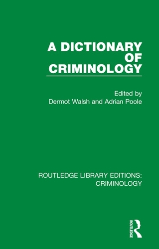 Паперова книга «A Dictionary of Criminology» - фото №1