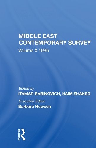 Бумажная книга «Middle East Contemporary Survey, Volume X, 1986», автор Итамар Рабинович - фото №1