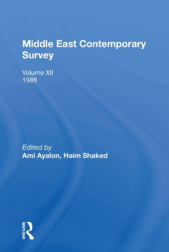 Бумажная книга «Middle East Contemporary Survey: Volume XII: 1988» - фото №1