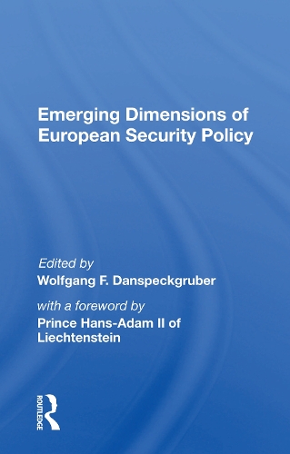 Паперова книга «Emerging Dimensions Of European Security Policy», автор Вольфганг Ф. Данспекгрубер - фото №1