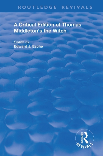 Бумажная книга «A Critical Edition of Thomas Middleton's The Witch» - фото №1