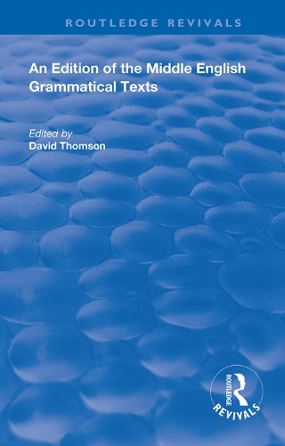 Бумажная книга «An Edition of the Middle English Grammatical Texts» - фото №1