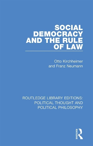 Бумажная книга «Social Democracy and the Rule of Law», авторов Франц Нойманн, Отто Кирххаймер - фото №1