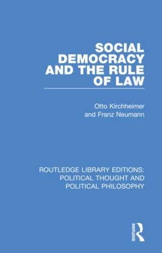 Паперова книга «Social Democracy and the Rule of Law», авторів Франц Нейман, Отто Кірхгаймер - фото №1