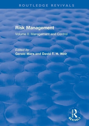 Бумажная книга «Risk Management: Volume II: Management and Control», авторов Дэвид Т. Х. Вейр, Джеральд Марс - фото №1