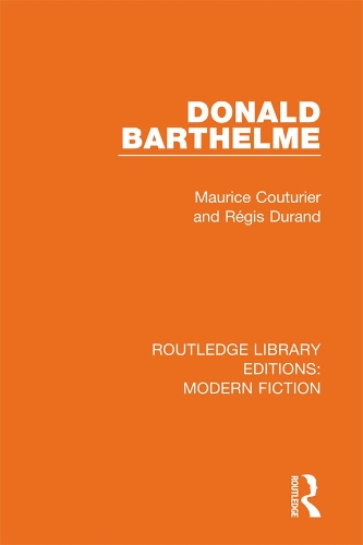 Паперова книга «Donald Barthelme», авторів Моріс Кутюр'є, Регіс Дюран - фото №1