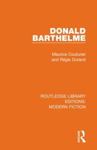 Паперова книга «Donald Barthelme», авторів Моріс Кутюр'є, Регіс Дюран - фото №1